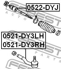Наконечник рулевой тяги FEBEST 0521-DY3LH Наконечник рулевой тяги FEBEST 0521-DY3LH