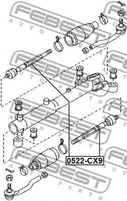 Рулевая тяга FEBEST 0522-CX9 Рулевая тяга FEBEST 0522-CX9