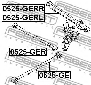 Рычаг подвески FEBEST 0525-GERR Рычаг подвески FEBEST 0525-GERR