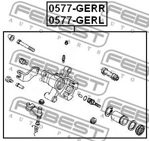 Тормозной суппорт FEBEST 0577-GERR Тормозной суппорт FEBEST 0577-GERR