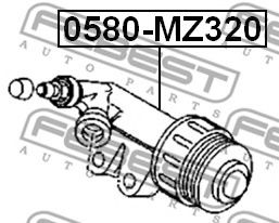 Рабочий цилиндр сцепления FEBEST 0580-MZ320 Рабочий цилиндр сцепления FEBEST 0580-MZ320