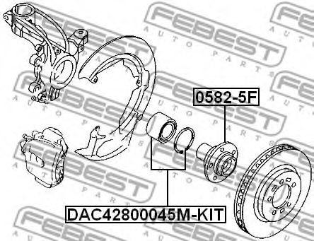 Ступица колеса FEBEST 0582-5F Ступица колеса FEBEST 0582-5F