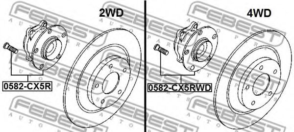 Ступица колеса FEBEST 0582-CX5RWD Ступица колеса FEBEST 0582-CX5RWD