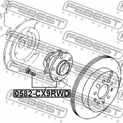Ступица колеса FEBEST 0582-CX9RWD Ступица колеса FEBEST 0582-CX9RWD