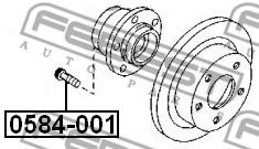 Шпилька крепления колеса FEBEST 0584-001 Шпилька крепления колеса FEBEST 0584-001