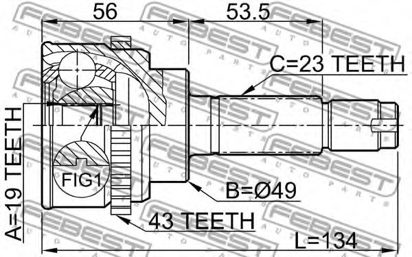 ШРУС FEBEST 0710-017A43 ШРУС FEBEST 0710-017A43
