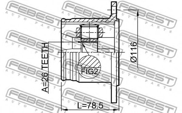 ШРУС FEBEST 0711-JBR ШРУС FEBEST 0711-JBR
