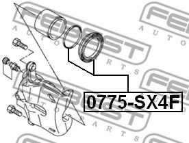 Ремкомплект тормозного суппорта FEBEST 0775-SX4F Ремкомплект тормозного суппорта FEBEST 0775-SX4F