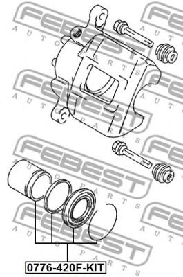 Поршень суппорта FEBEST 0776-420F-KIT Поршень суппорта FEBEST 0776-420F-KIT
