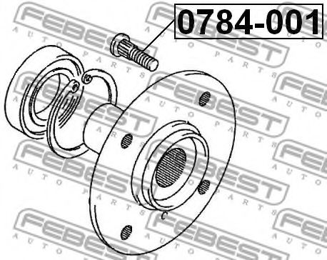 Шпилька крепления колеса FEBEST 0784-001 Шпилька крепления колеса FEBEST 0784-001