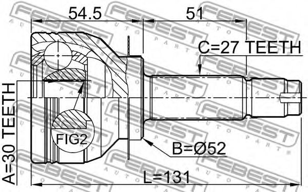 ШРУС FEBEST 0810-B13 ШРУС FEBEST 0810-B13