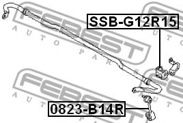 Стойка стабилизатора FEBEST 0823-B14R Стойка стабилизатора FEBEST 0823-B14R