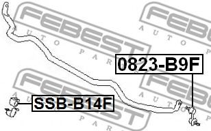 Стойка стабилизатора FEBEST 0823-B9F Стойка стабилизатора FEBEST 0823-B9F
