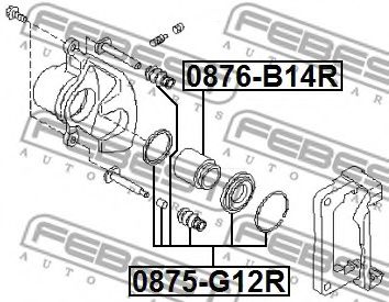 Поршень суппорта FEBEST 0876-B14R Поршень суппорта FEBEST 0876-B14R