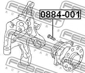 Шпилька крепления колеса FEBEST 0884-001 Шпилька крепления колеса FEBEST 0884-001
