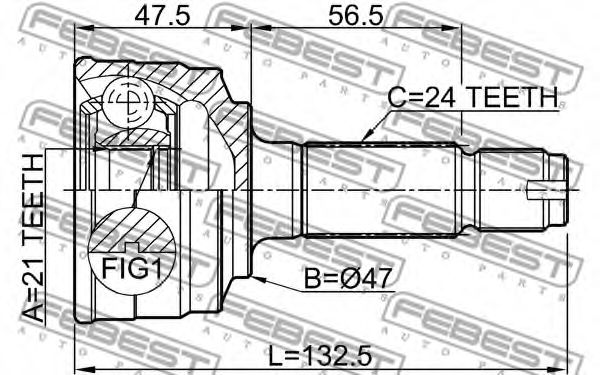 ШРУС FEBEST 0910-M200 ШРУС FEBEST 0910-M200