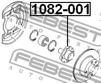 Ступица колеса FEBEST 1082-001 Ступица колеса FEBEST 1082-001