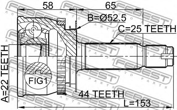 ШРУС FEBEST 1210-012A44 ШРУС FEBEST 1210-012A44