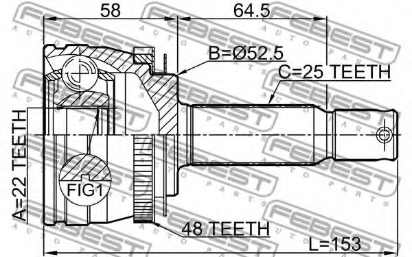 ШРУС FEBEST 1210-MCA48 ШРУС FEBEST 1210-MCA48