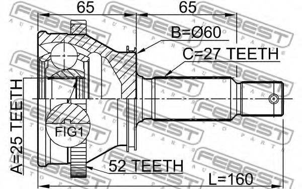ШРУС FEBEST 1210-SFRRA52 ШРУС FEBEST 1210-SFRRA52