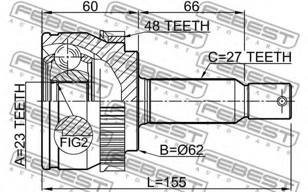 ШРУС FEBEST 1210-TUC20A48 ШРУС FEBEST 1210-TUC20A48