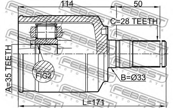 ШРУС FEBEST 1211-CMATLH ШРУС FEBEST 1211-CMATLH