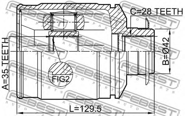 ШРУС FEBEST 1211-CMRH ШРУС FEBEST 1211-CMRH