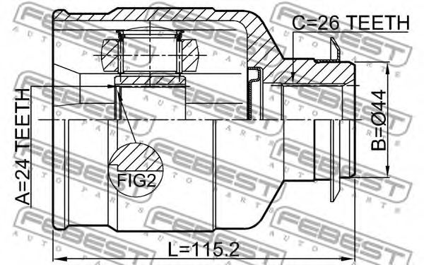 ШРУС FEBEST 1211-IX354WDRH ШРУС FEBEST 1211-IX354WDRH