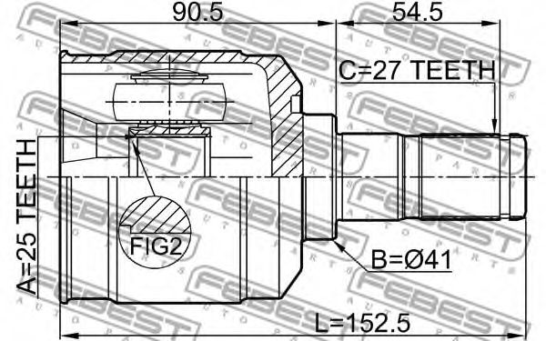 ШРУС FEBEST 1211-SANFE24 ШРУС FEBEST 1211-SANFE24