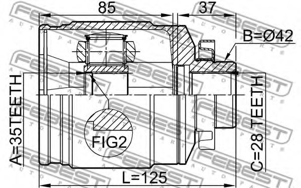ШРУС FEBEST 1211-SFCLRH ШРУС FEBEST 1211-SFCLRH