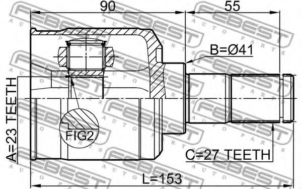 ШРУС FEBEST 1211-TUC20AT ШРУС FEBEST 1211-TUC20AT