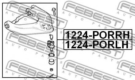 Рычаг подвески FEBEST 1224-PORLH Рычаг подвески FEBEST 1224-PORLH