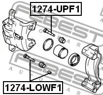 Направляющий болт, корпус скобы тормоза FEBEST 1274-LOWF1 Направляющий болт, корпус скобы тормоза FEBEST 1274-LOWF1