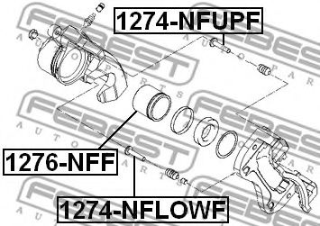 Направляющий болт, корпус скобы тормоза FEBEST 1274-NFUPF Направляющий болт, корпус скобы тормоза FEBEST 1274-NFUPF