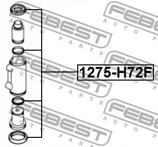Ремкомплект тормозного суппорта FEBEST 1275-H72F Ремкомплект тормозного суппорта FEBEST 1275-H72F