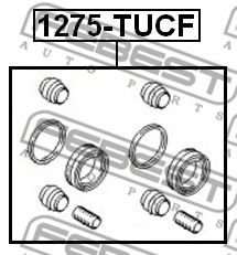 Ремкомплект тормозного суппорта FEBEST 1275-TUCF Ремкомплект тормозного суппорта FEBEST 1275-TUCF