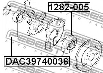 Ступица колеса FEBEST 1282-005 Ступица колеса FEBEST 1282-005