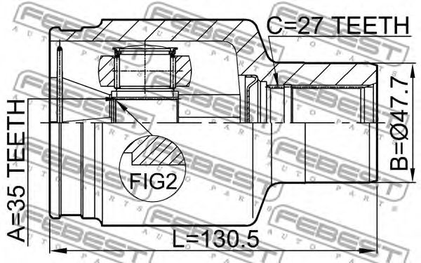 ШРУС FEBEST 1411-MUS ШРУС FEBEST 1411-MUS