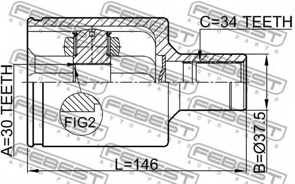 ШРУС FEBEST 1611-210LH ШРУС FEBEST 1611-210LH