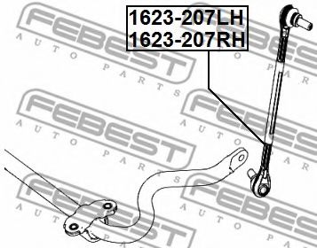 Стойка стабилизатора FEBEST 1623-207LH Стойка стабилизатора FEBEST 1623-207LH