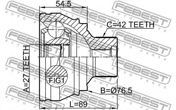 ШРУС FEBEST 1710-Q5 ШРУС FEBEST 1710-Q5