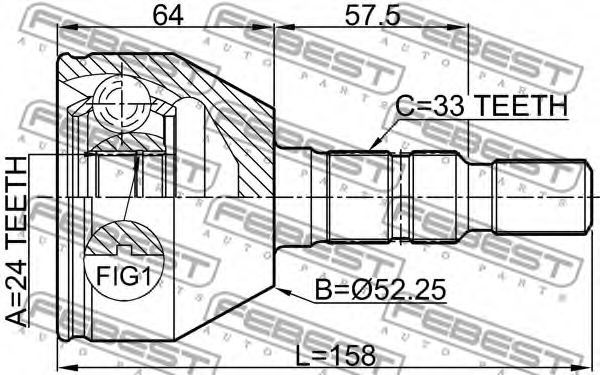 ШРУС FEBEST 1810-Z18 ШРУС FEBEST 1810-Z18