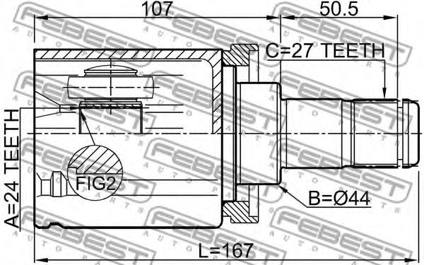 ШРУС FEBEST 1911-X3 ШРУС FEBEST 1911-X3