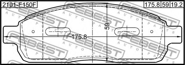 Тормозные колодки FEBEST 2101-F150F Тормозные колодки FEBEST 2101-F150F