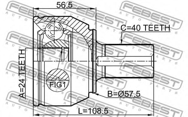 ШРУС FEBEST 2110-CA216 ШРУС FEBEST 2110-CA216