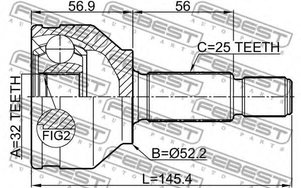ШРУС FEBEST 2110-FOCAU ШРУС FEBEST 2110-FOCAU
