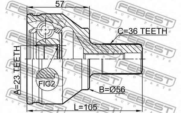 ШРУС FEBEST 2110-FOCII ШРУС FEBEST 2110-FOCII