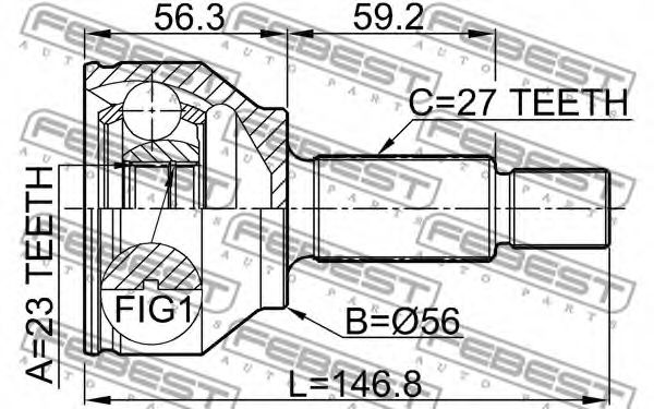 ШРУС FEBEST 2110-GE ШРУС FEBEST 2110-GE