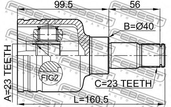 ШРУС FEBEST 2111-CB316LH ШРУС FEBEST 2111-CB316LH