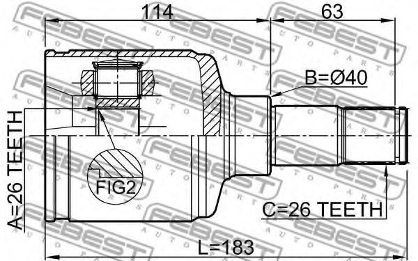 ШРУС FEBEST 2111-TRCLH ШРУС FEBEST 2111-TRCLH